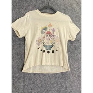 Full Tilt Mushroom Moon Phase Tee L Boho Psychedelic‎ Graphic T-Shirt Naturecore